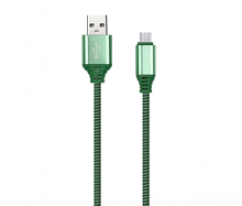 Дата-кабель Smartbuy MicroUSB кабель в нейлон.оплетке SOCKS  1м